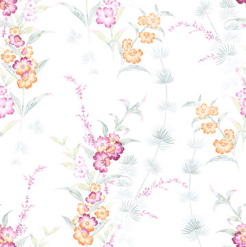 Oriental style painting, plum blossom in spring , seamless pattern, can be used for  floral poster, wrapping paper pattern , invite. Decorative greeting card or invitation design 