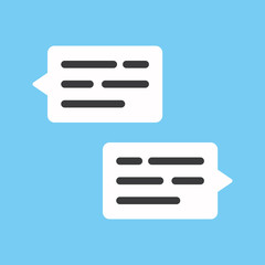 Chat speech bubble icon. Online conversation dialogue symbol.