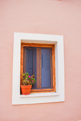 Fototapeta na wymiar Corfu historical heritage, architecture, streets, buildings, patios, doors, windows and vegetation, Greece, summer