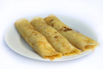 Stuffed Pancakes with Apples, dishes of Russian national cuisine