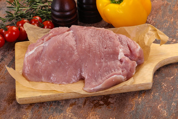 Raw pork meat