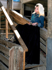 Cowgirl in Fancy Outfit.