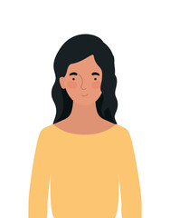 Isolated avatar woman vector design