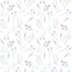 Watercolor digital paper with wildflowers. Great as a design for wrapping paper, digital wallpaper, scrapbook paper, textiles and other creative applications.