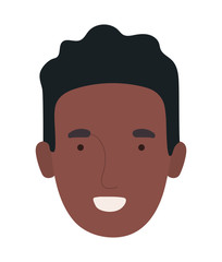 Isolated avatar man head vector design