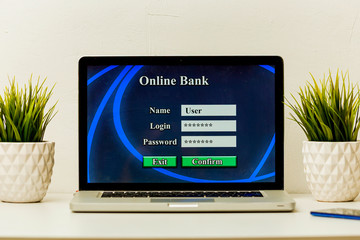 Online Banking Technology Ecommerce Commercial Concept.
