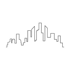 Modern City skyline . city silhouette. vector illustration in flat design