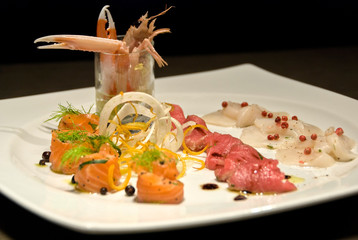 Fusion cuisine - Japanese fresh seafood 