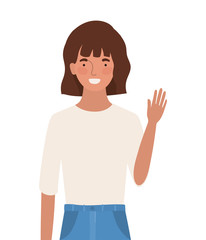 Isolated avatar woman vector design