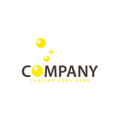 creative yellow bubble logo design, vector