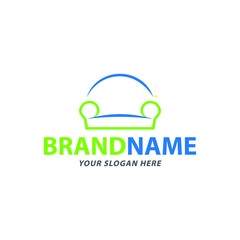 Fototapeta premium creative couch logo design, vector