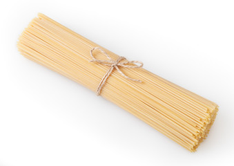 Spaghetti isolated on white background with clipping path