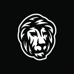 wild lion mascot logo design vector