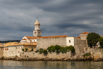 Fortifications of Krk town, capital of Krk island, Croatia