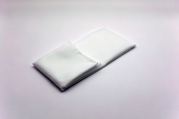 천, 흰색, 접다, 