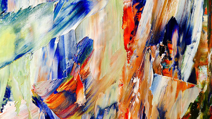 Colorful abstract background wallpaper. Modern motif visual art.  Mixtures of oil paint. Trendy...