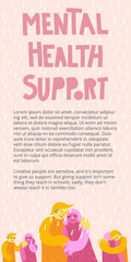 Mental Health Support handout, vertical flyer