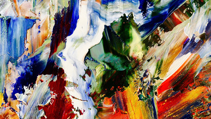 Colorful abstract background wallpaper. Modern motif visual art.  Mixtures of oil paint. Trendy...