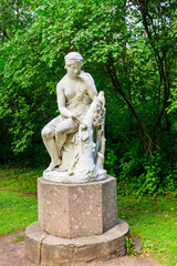 Fototapeta premium Marble statue Erminia in Pavlovsk park, Russia
