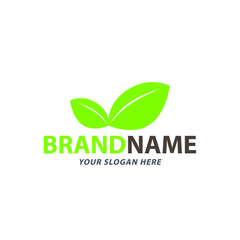 creative and fresh leaf logo design, vector