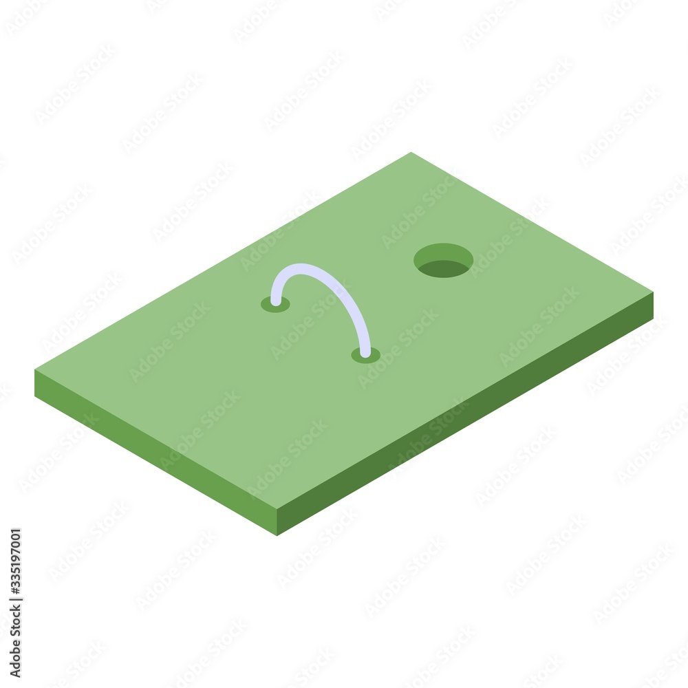 Poster croquet field icon. isometric of croquet field vector icon for web design isolated on white backgrou