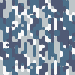 Military camouflage pattern. Blue print.  Repeating seamless texture.