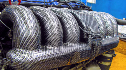 Car intake manifold  close up