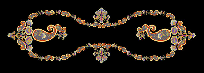 Decorated with elegant and luxurious patterns. Rococo, Baroque style, retro elements, invitation cards, textiles, wrapping paper and fabric design.