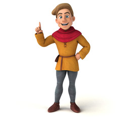3D Illustration of a medieval historical character