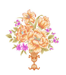 Decorated with elegant and luxurious patterns. Rococo, Baroque style, retro elements, invitation cards, textiles, wrapping paper and fabric design.