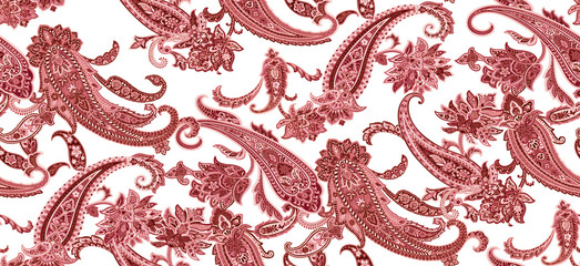 Classic paisley and fine lace pattern, Persian pattern，suitable for textile clothing and wallpaper design, invitation design