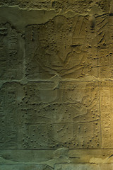 エジプト　ルクソール　カルナック神殿　象形文字