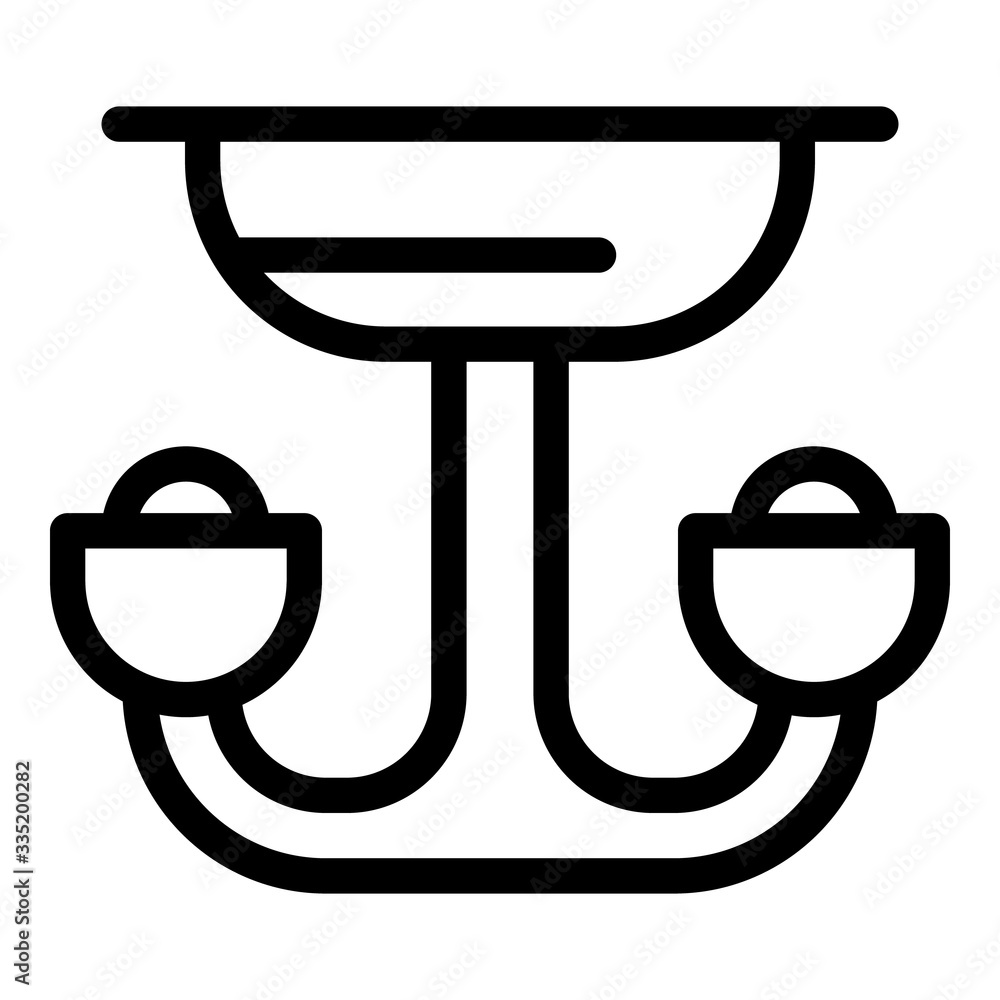Poster ceiling lamp icon. outline ceiling lamp vector icon for web design isolated on white background