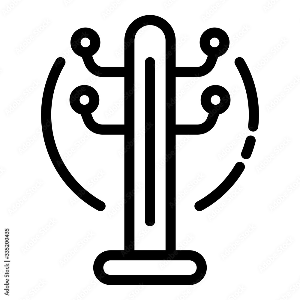 Poster rack hanger icon. outline rack hanger vector icon for web design isolated on white background