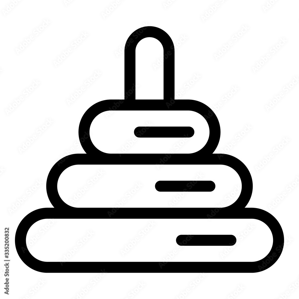 Poster kid toy pyramide icon. outline kid toy pyramide vector icon for web design isolated on white backgro