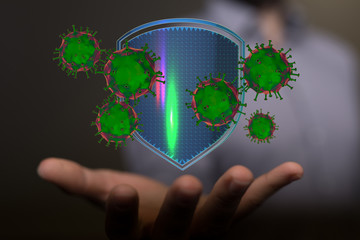 Coronavirus abstract background. protection Genetics Bacteriological Microorganism..