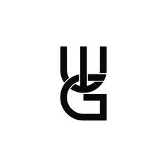 wg letter original monogram logo design