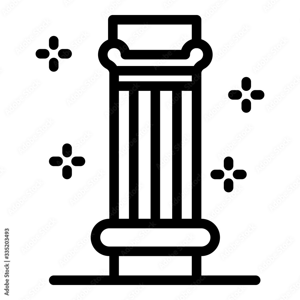 Poster theatre column icon. outline theatre column vector icon for web design isolated on white background