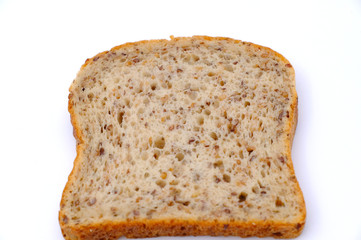 Fresh homemade baked bread and sliced bread isoalted on white background
