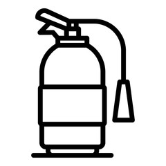Accident fire extinguisher icon. Outline accident fire extinguisher vector icon for web design isolated on white background