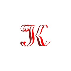 Obraz premium Initial KK letter Logo Design Isolated On White Background