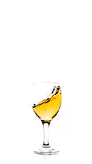 wine glass on a white background