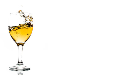 wine glass on a white background