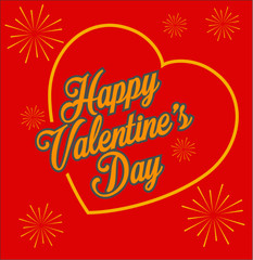 Fototapeta na wymiar Valentine's Day greeting card. Love symbol, heart. Vector fashion illustration. Background