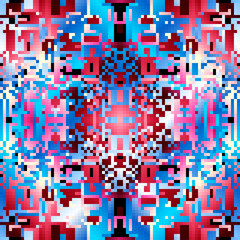 Abstract geometric pattern in low poly style. Pixel art style. Vector image.