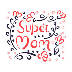 Happy Mothers Day elegant lettering banner. Calligraphy vector text background for Mother's Day