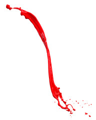 red paint splash isolated on white background