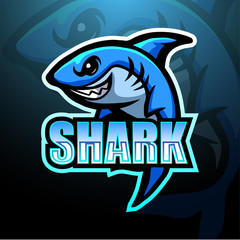 Shark mascot esport logo design © frescostudio