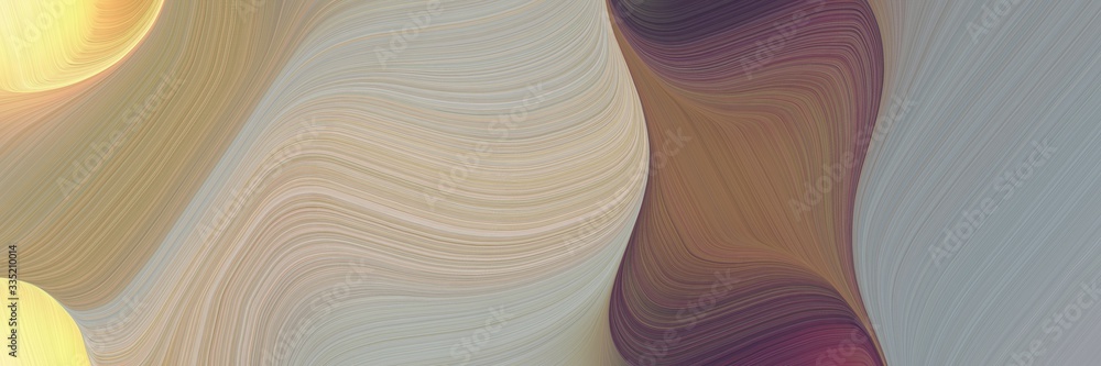 Poster futuristic background banner with dark gray, rosy brown and old mauve color. modern soft curvy waves