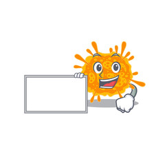 nobecovirus cartoon character design style with board